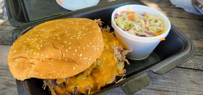 Pop's Smoke Shed Marathon Pulled Pork Sandwich